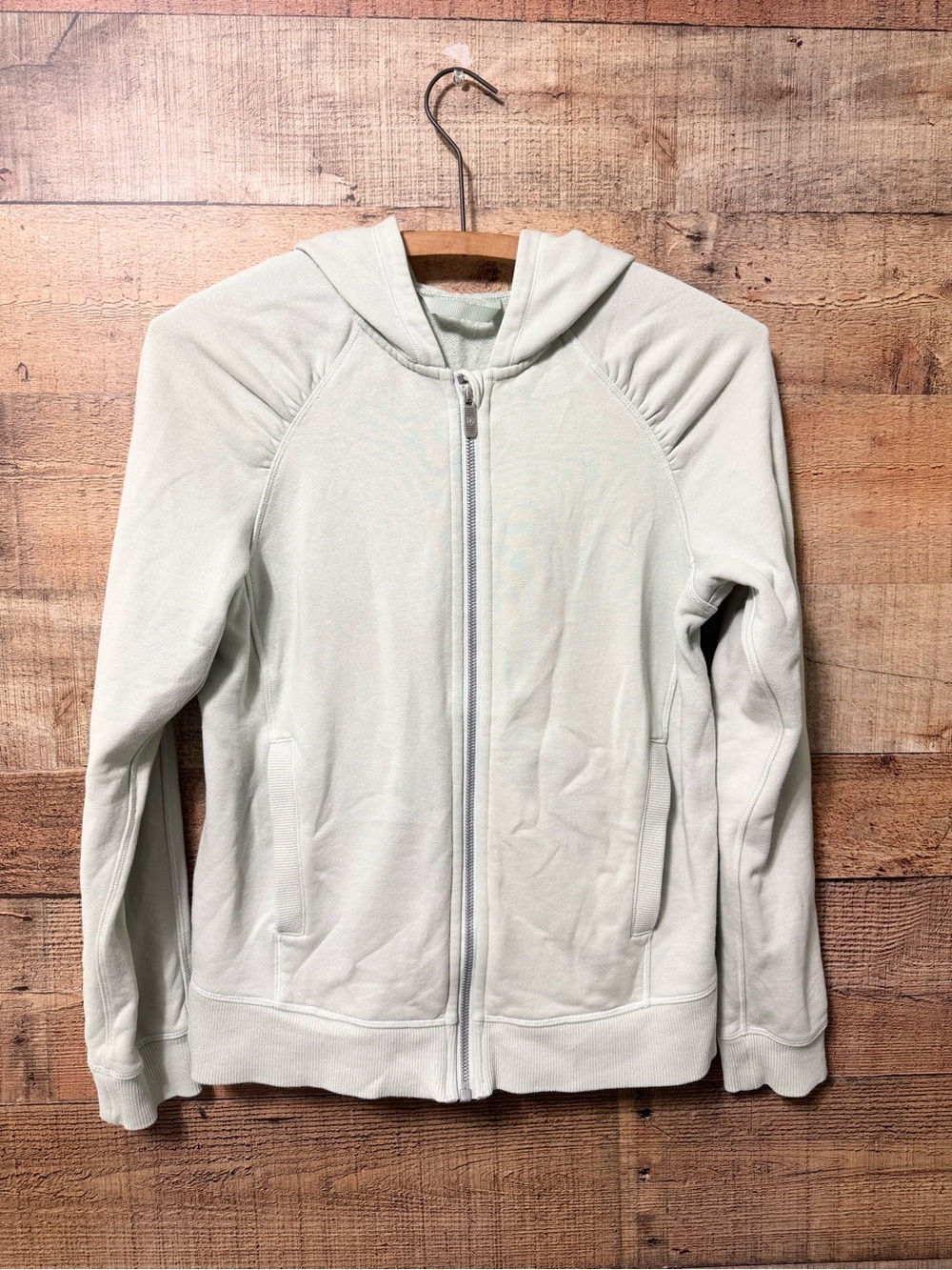 Lululemon Cool and Collected Hoodie Women’s Size 4 Full Zip Pockets Gym Green